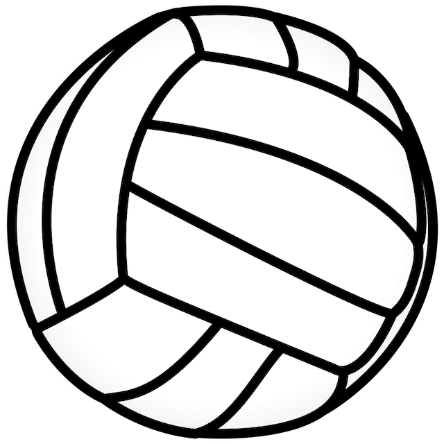 clip art of a volleyball